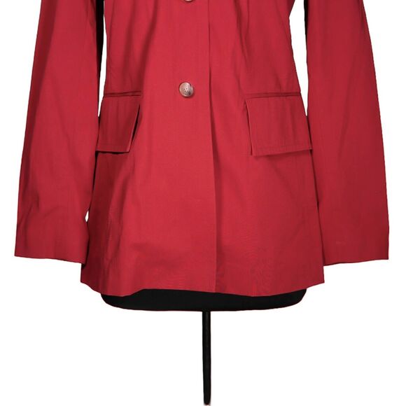 Banana Republic Women's Jacket Red Button Pockets Lightweight Safari Canvas XS - Picture 5 of 7
